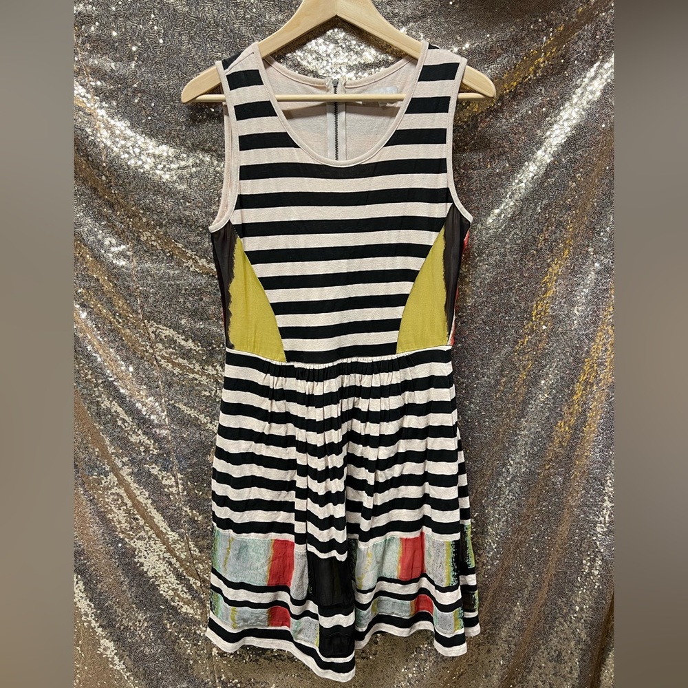 Fit & Flare mixed pattern unique dress